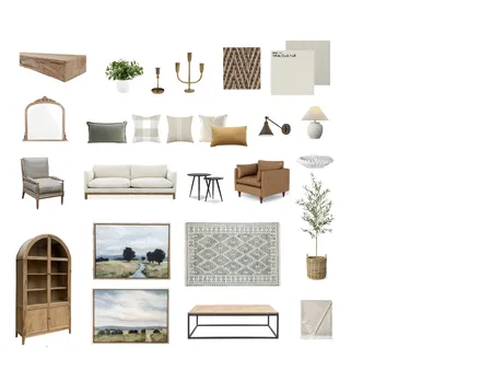 Modern Farmhouse Living Room Interior Design Mood Board by Rebecca Clark Design on Style Sourcebook