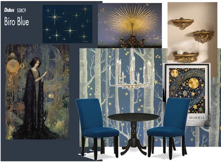 Celestial Dining Room Interior Design Mood Board by Kosherart on Style Sourcebook