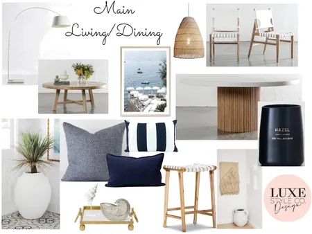 Chiton House 3 Main Living Room/Dining Interior Design Mood Board by Luxe Style Co. on Style Sourcebook