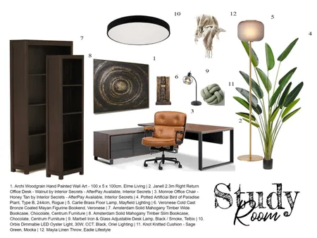 Study Room Interior Design Mood Board by roanchara on Style Sourcebook