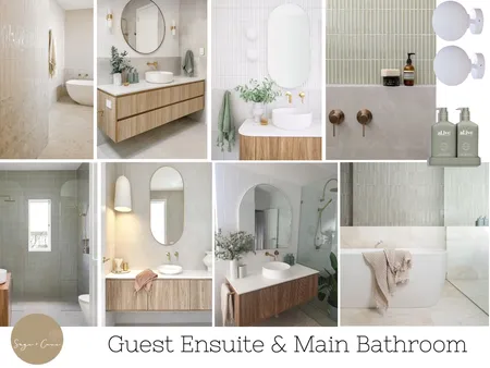 Main Bathroom & Guest Interior Design Mood Board by Sage & Cove on Style Sourcebook