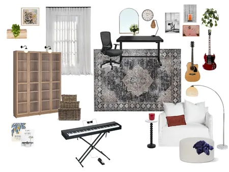 Office / Music Room Interior Design Mood Board by mikaylaschneider77 on Style Sourcebook