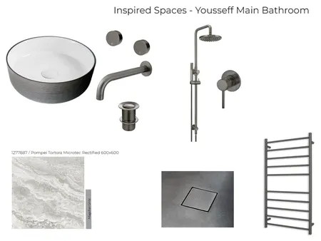 Inspired Spaces - Yousseff Main Bathroom Interior Design Mood Board by sales@mfmarket.com.au on Style Sourcebook