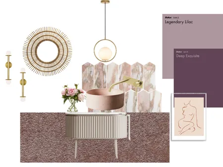 Romantic Powder Room Interior Design Mood Board by YSInterior on Style Sourcebook