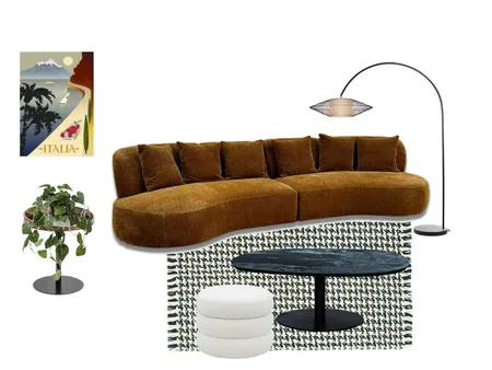 Modern Retro Interior Design Mood Board by The Fat Cushion on Style Sourcebook