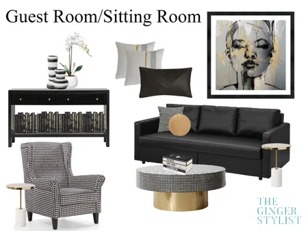 Luxe Guest Room/Sitting Room Interior Design Mood Board by The Ginger Stylist on Style Sourcebook