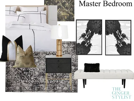 Luxe Master Bedroom Interior Design Mood Board by The Ginger Stylist on Style Sourcebook