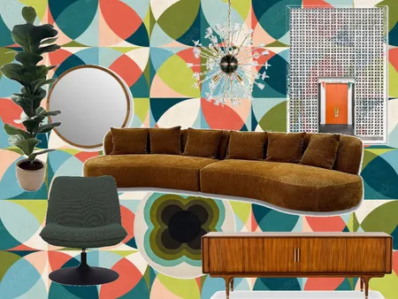 Mid-Century Modern Living Room Interior Design Mood Board by Prissilla Rademakers on Style Sourcebook