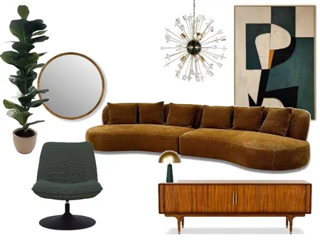 Mid-Century Modern Living Room Interior Design Mood Board by Prissilla Rademakers on Style Sourcebook