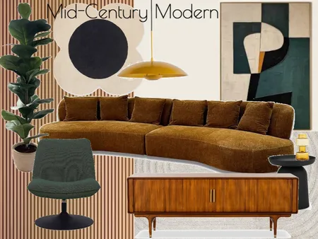 Mid-Century Modern Living Room Interior Design Mood Board by Prissilla Rademakers on Style Sourcebook