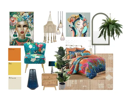 Bohemian style mood board Interior Design Mood Board by TARASINTERIOR on Style Sourcebook