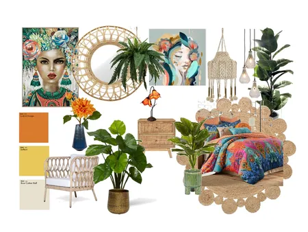 Bohemian style mood board Interior Design Mood Board by TARASINTERIOR on Style Sourcebook