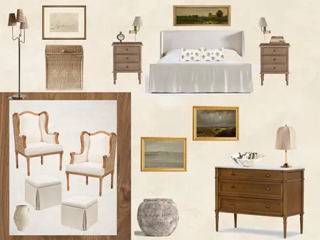 Primary Bedroom Option 2 Interior Design Mood Board by Lazuli Azul Designs on Style Sourcebook