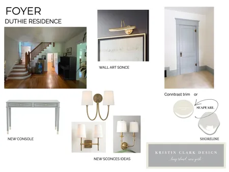 Duthie Residence Foyer Interior Design Mood Board by Kristin Clark Design on Style Sourcebook