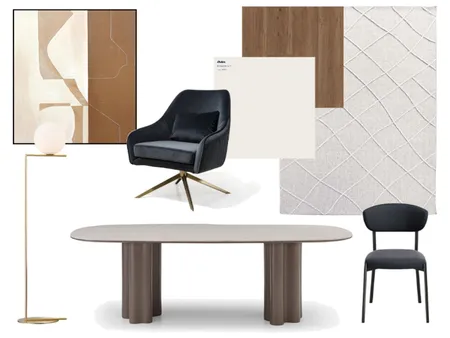 Merlino Contemporary Brown Dining Interior Design Mood Board by Style Sourcebook on Style Sourcebook