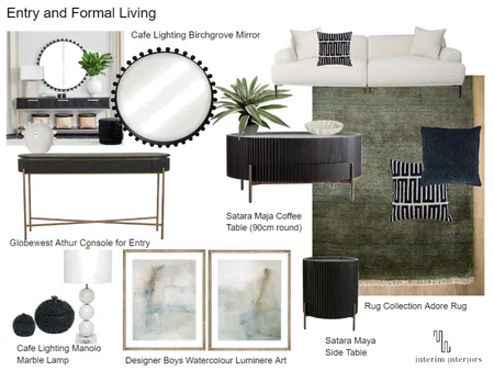 Tony and Silvana Living and Entry Interior Design Mood Board by Interim Interiors on Style Sourcebook