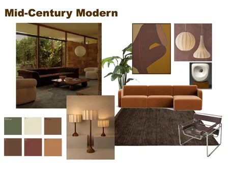 Mid-Century Modern Design Style Moodboard Interior Design Mood Board by FIN Designs on Style Sourcebook