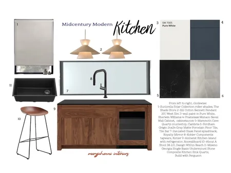 MCM Kitchen Interior Design Mood Board by Mary Johanni on Style Sourcebook