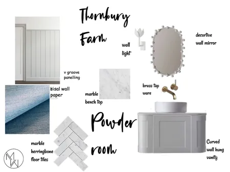 powder room  Thornbury farm Interior Design Mood Board by melw on Style Sourcebook