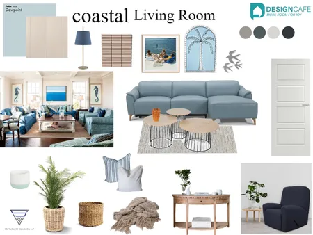 Coastal Living Room Interior Design Mood Board by harshada on Style Sourcebook