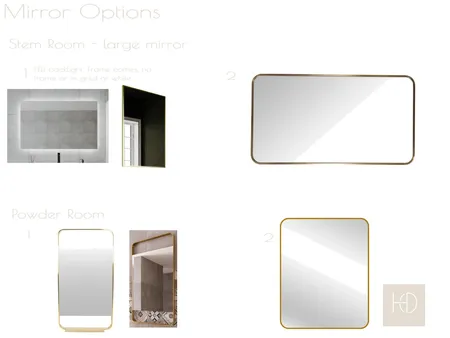 Mirror Options - stem room/powder Interior Design Mood Board by JessMamone on Style Sourcebook