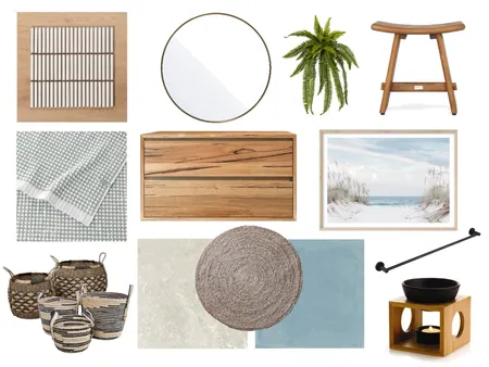 Primary bathroom - Zen Coastal Interior Design Mood Board by MeiLi@Home on Style Sourcebook