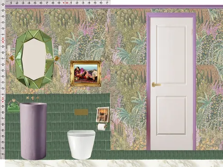 Powder Room Scale Design Green Mixer Taps Interior Design Mood Board by dl2407 on Style Sourcebook