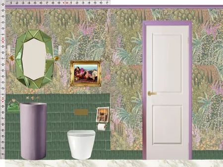 Powder Room Scale Design Green Mixer Taps Interior Design Mood Board by dl2407 on Style Sourcebook