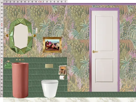 Powder Room Scale Design Green Mixer Taps Interior Design Mood Board by dl2407 on Style Sourcebook