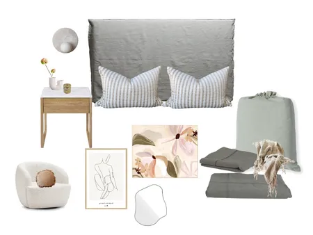 Soft Neutral Master Bedroom Interior Design Mood Board by Jessie T Designs- Specialising in: Interior Design, Colour Consulting, Interior Decorating and Styling for Sale on Style Sourcebook