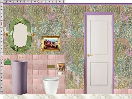 Powder Room Scale Design Green Mixer Taps Interior Design Mood Board by dl2407 on Style Sourcebook