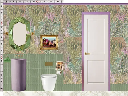 Powder Room Scale Design Green Mixer Taps Interior Design Mood Board by dl2407 on Style Sourcebook