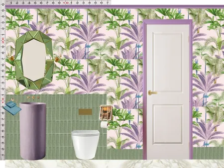 Powder Room Scale Design Green Mixer Taps Interior Design Mood Board by dl2407 on Style Sourcebook