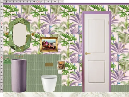 Powder Room Scale Design Green Mixer Taps Interior Design Mood Board by dl2407 on Style Sourcebook