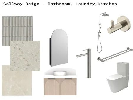 Gallway Beige - Bathroom & Laundry Interior Design Mood Board by PavConstructions on Style Sourcebook