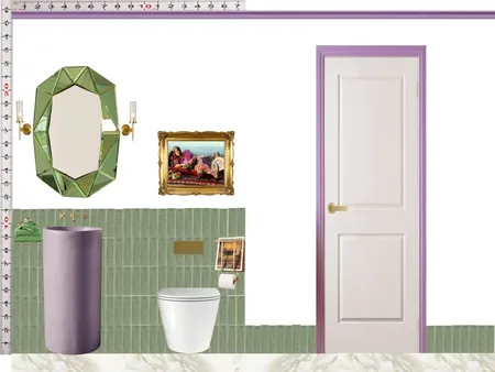 Powder Room Scale Design Green Mixer Taps Interior Design Mood Board by dl2407 on Style Sourcebook