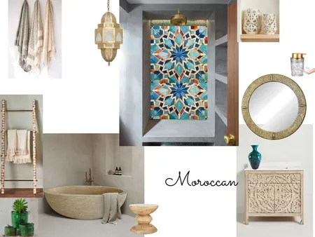 Moroccan Bathroom Interior Design Mood Board by Faith & Fortune on Style Sourcebook