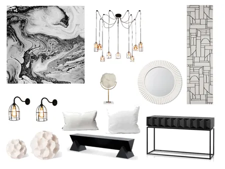 Monochrome Entry Hall Interior Design Mood Board by Sterlingrose on Style Sourcebook