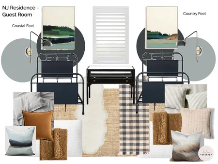 NJ Residence - Guest Room 2 Interior Design Mood Board by Helen Sheppard on Style Sourcebook