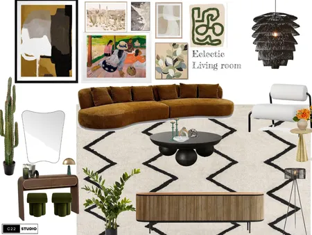 Eclectic Living room Interior Design Mood Board by C22 Studio on Style Sourcebook