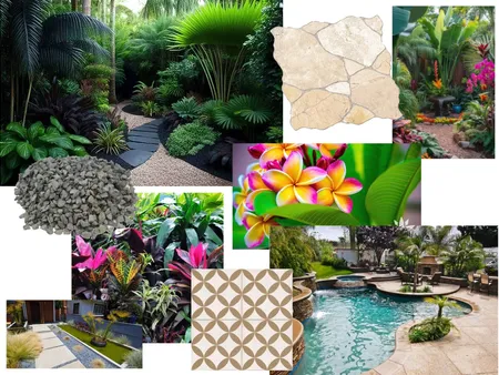 Tropical Garden Moodboard Interior Design Mood Board by Elaina on Style Sourcebook