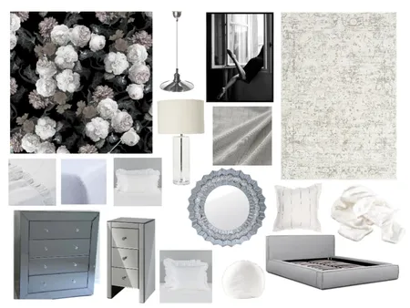 Monochrome Bedroom Interior Design Mood Board by Sterlingrose on Style Sourcebook