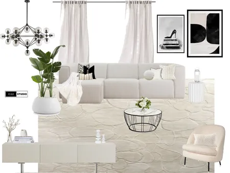 White aesthetic living room Interior Design Mood Board by C22 Studio on Style Sourcebook