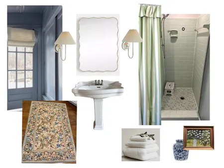 Runion's Bathroom Blue Walls Interior Design Mood Board by Annacoryn on Style Sourcebook