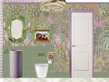 Powder Room Scale Design Green Mixer Taps Interior Design Mood Board by dl2407 on Style Sourcebook