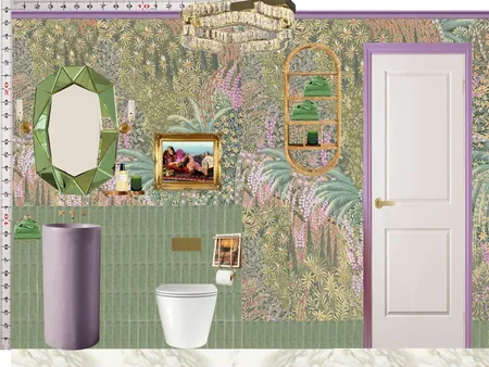 Powder Room Scale Design Green Mixer Taps Interior Design Mood Board by dl2407 on Style Sourcebook