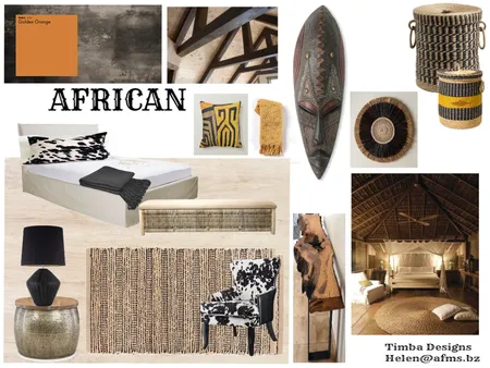 AFRICAN BEDROOM 2 Interior Design Mood Board by Timba Designs on Style Sourcebook