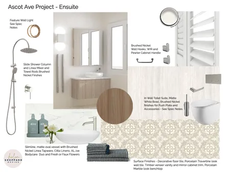 Ensuite Bathroom - Ascot Ave Project Interior Design Mood Board by Helen Sheppard on Style Sourcebook