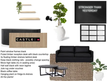 C Gym Reception Interior Design Mood Board by Ashfoot Collective on Style Sourcebook