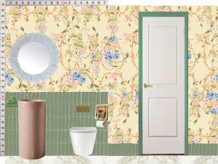 Powder Room Scale Design Green Mixer Taps Interior Design Mood Board by dl2407 on Style Sourcebook